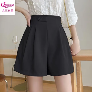 Quần Short Đen Lưng Cao Ống Rộng Có Size Lớn Thời Trang Dành Cho Nữ