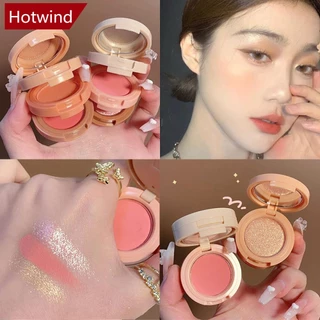 Highlight shadow rouge makeup palette peach blush contour palette face glitter pigment 3 color hairline eyebrow powder cosmetics