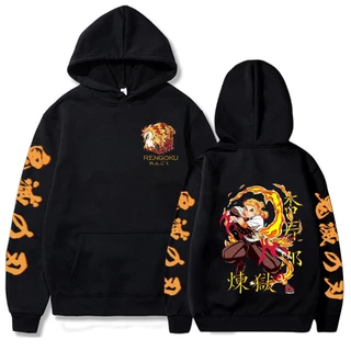 2023 janpanese anime demon slayer hoodie nam nữ unisex kyojuro rengoku hoodies áo khoác