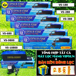 Máy Bơm Lọc Máng Hồ Cá Vipsun VS 188 - 288 - 388 - 680 - 9800 - 10800 - XEM KĨ PHÂN LOẠI