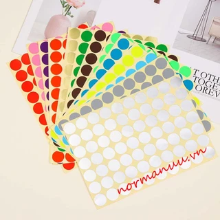NORMAN6G Stickers 5 Sheet DIY Circle Party Decoration Mix Color Coloured Dot Sealing Label