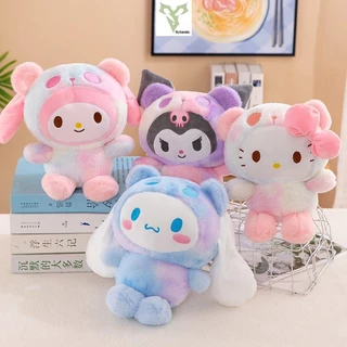 ✨Búp Bê Sanrio Thiết Kế Dễ Thương Chuyên Dùng✨Mới Thú Nhồi Bông Hình Mèo Kitty Cinnamoroll Pochacco Đang Ngủ 25cm