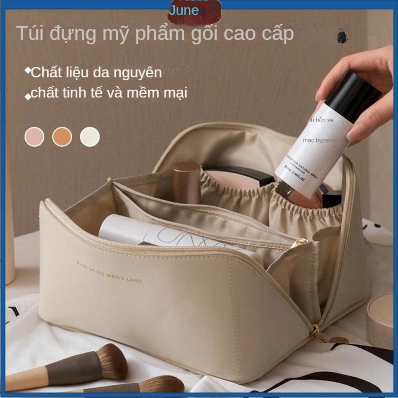 Túi Da Đựng Mỹ Phẩm Cỡ Lớn Chống Thấm Nước Tiện Dụng Khi Đi Du Lịch