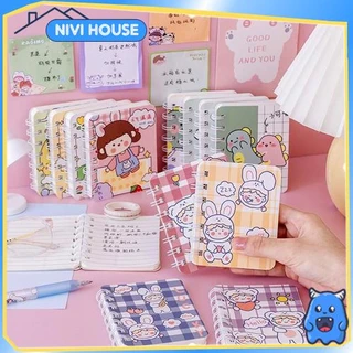 Sổ lò xo mini ghi chú học sinh nhiều mẫu cute (8x11cm/80 trang/có dòng kẻ)