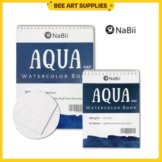 Quyển Giấy Vẽ Màu Nước Nabii Aqua Fat 300GSM [ CHÍNH HÃNG ] 25 TỜ