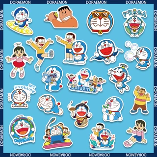 Bộ 50 Miếng Dán Hình Doraemon Tinkerbell Nobita Chống Thấm Nước Trang Trí Điện Thoại / Máy Tính