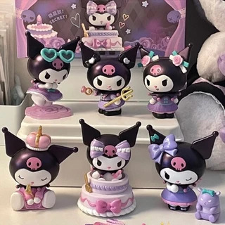 SANRIO Bộ 6 Đồ trang trí Búp Bê Kuromi Dùng Trang Trí Tiệc Sinh Nhật