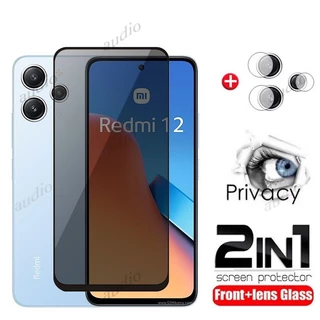 Màn Hình Riêng Tư 2in1 Có Ống Kính Phim Cho Redmi 13 12 4G 2024 Bảo Vệ Màn Hình Riêng Tư Kính Cường Lực Bảo Vệ Cho Redmi13 Redmi12 4G Camera Kính Điện Thoại Mặt Trước Phim Chống Gián Điệp