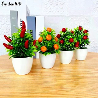 EMDEN100 Cây Cảnh Giả Trái Cây Bưởi Mini Bằng Nhựa Trang Trí Sân Vườn