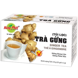 TRÀ GỪNG TÚI LỌC HÙNG PHÁT 50G (25 GÓI) (HỘP)