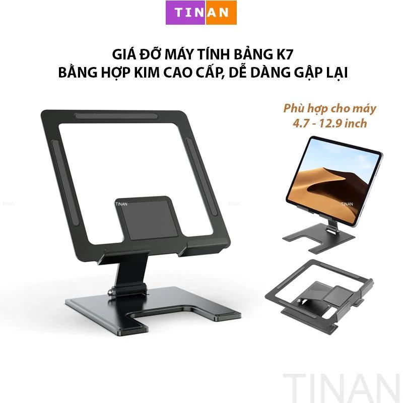 Giá Đỡ Điện Thoại, Máy Tính Bảng K7, Hợp Kim, Dễ Dàng Gấp Lại