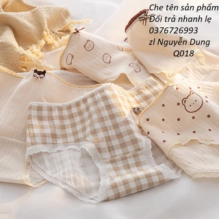 Quần Lót Nữ Cotton Kháng Khuẩn Hình Hoạt Hình Gấu Béo Màu Da Thời Trang ( Q018 ). Hàng Loại Đẹp.