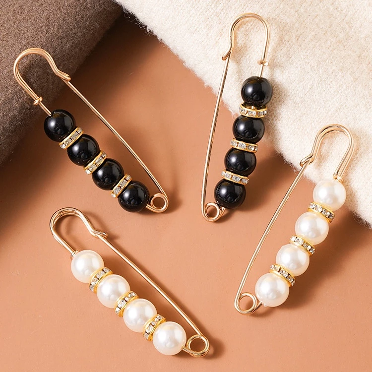 Combo 2/3 Ghim Cài Quần Áo Cao Cấp Đính Hạt - Kẹp Cố Định Điều Chỉnh Kích Thước Quần Bò, Váy, Áo Len