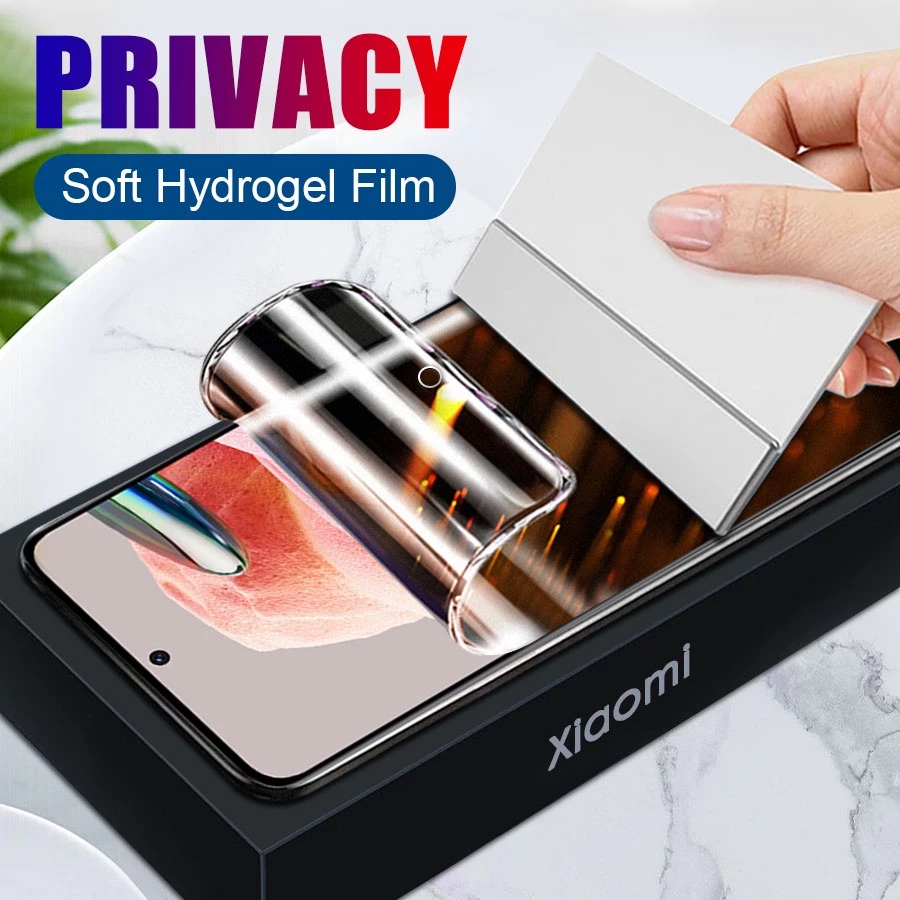 Miếng Dán Hydrogel Mềm Bảo Vệ Màn Hình Chống Nhìn Trộm Cho Xiaomi Redmi Note 11 11s 12 12T 12s 12C 11T Lite 10T 10A 10C 9A 9C 9T Pro Plus 10 10s 9 9s Pro Plus 8 7 K30 K20 A1 Poco F5 F3 M3 X3 M4 X4 X5 Pro GT