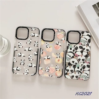 Vỏ điện thoại anti-drop dành cho iphone11 12 13 14pro max x xr xs max se iphone7 plus 8 plus panda clear protective case