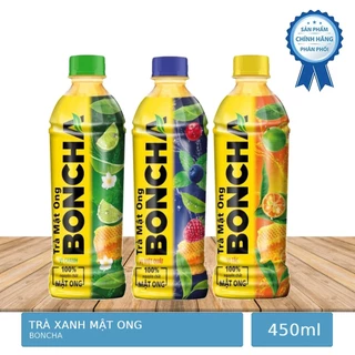 Trà Mật Ong Boncha Các Vị Tắc, Chanh, Việt Quất Chai Pet 450ml