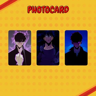 [ PHOTOCARD ] Thẻ Card Bo Góc Manhwa Character Sung Jin Woo - Solo Leveling  - Giấy Bìa Cứng - Có Màng Cán