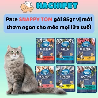 Pate Snappy Tom gói 85g đủ vị thơm ngon cho mèo mọi lứa tuổi