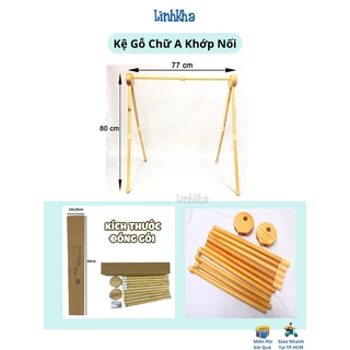 Kệ Chữ A Montessori Bằng Gỗ An Toàn, Khớp Nối Dễ Ráp Để Treo Đồ Chơi Cho Trẻ Sơ Sinh Kích thước 77x80cm - (Pipovietnamà