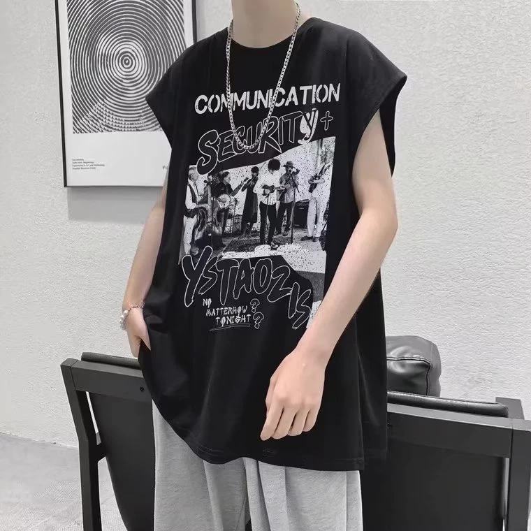 Áo thể thao nam mùa hè áo thun không tay hip-hop tanktop