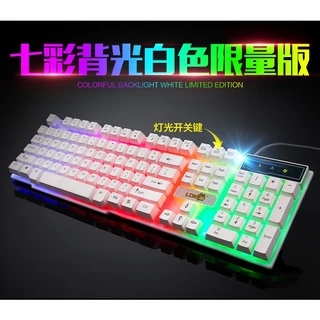 Bàn phím giả cơ gaming kèm có dây với đèn Led 7 màu chuyên dùng cho máy tính PC và Laptop