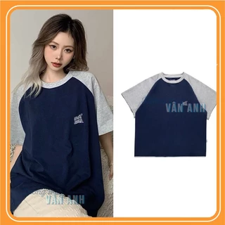 Áo Thun Baby Tee Bent Idea phối tay form rộng tay lỡ phong cách Ulzzang