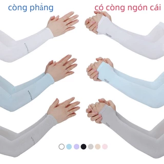 Bộ 2 Ống Tay Chống Nắng, Tay áo chống nắng Ice Silk Unisex, Găng Tay Chống Nắng Hàn Quốc-AENEA