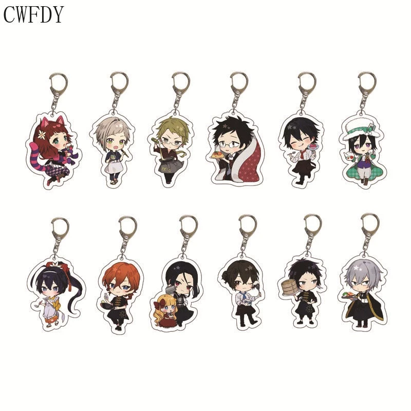 Móc khoá Bungo Stray Dogs Keychain Atsushi Nakajima Dazai Chuya Ryunosuke Phụ kiện trang trí dễ thương chibi cute