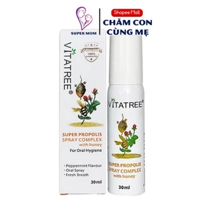 Xịt keo ong giảm ho Healthy Care vitatree super propolis spray complex with manuka 15+ chai 30ml