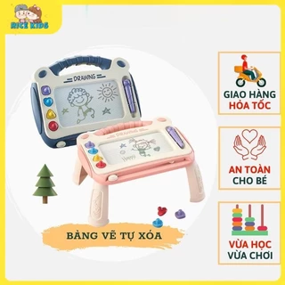 Bảng vẽ tự xóa cho bé thông minh có chân bàn, bảng từ tính tập viết, tập vẽ cho bé  [ RICE KIDS_Siêu thị cho bé ]