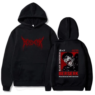 HOT Áo Hoodie In Hình Anime Berserk Guts Vui Nhộn Phong Cách Hip Hop Gothic Dành Cho Nam Nữ