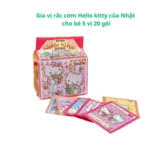 Gia vị rắc cơm Hello kitty của Nhật cho bé 5 vị 20 gói (mẫu mới)