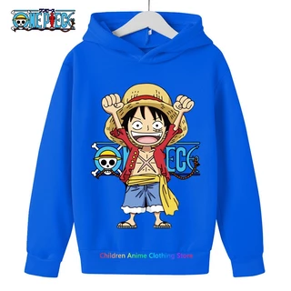 Áo hoodie In Hình luffy one piece Thời Trang Mùa Thu 2023 Dành Cho Trẻ Em