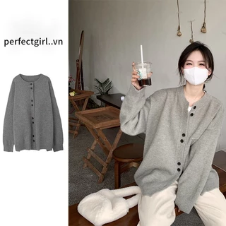 Áo Khoác cardigan Len Dáng Rộng Màu Sắc Ngọt Ngào Thời Trang Mùa Thu Cho Nữ