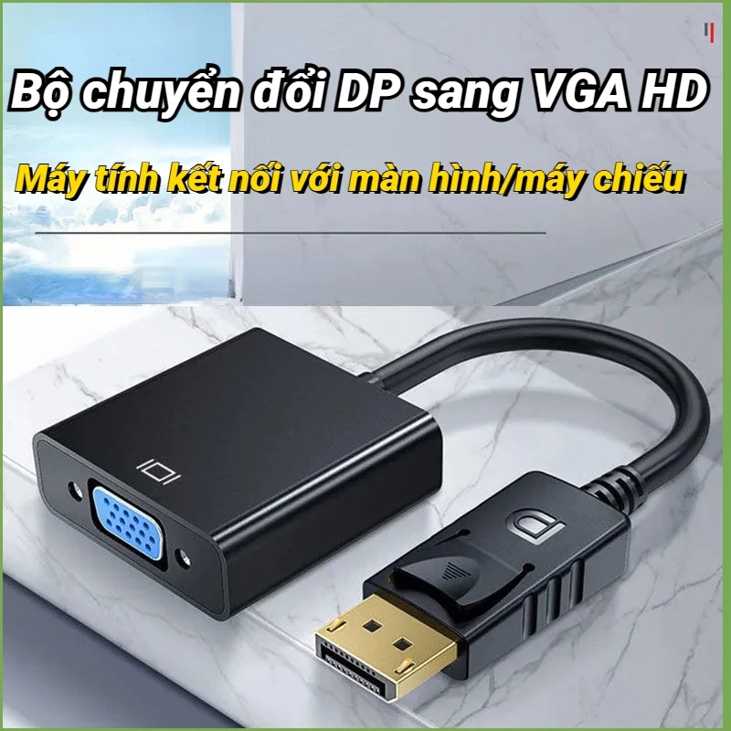 Bộ Chuyển Đổi Mini DP Sang VGA Displayport Sang Giao Diện VGA Bộ Chuyển Đổi Màn Hình Card Đồ Họa Cáp Chuyển Đổi DP Lớn