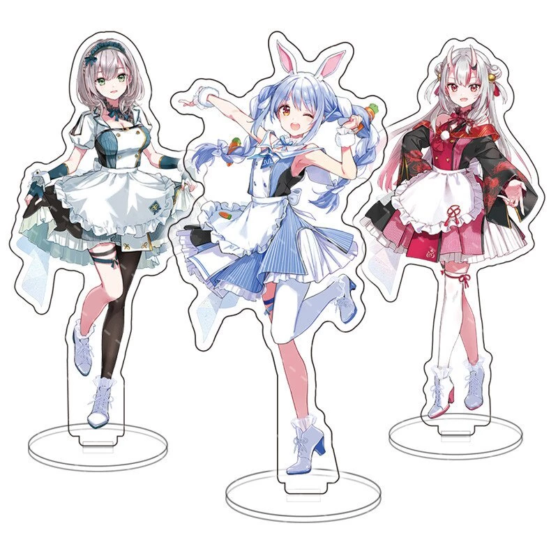 Mô hình Standee Cute Hololive Vtuber Shirakami Fubuki Tsunomaki Watame Murasaki Shion in hình nhân vật 2 mặt rõ nét