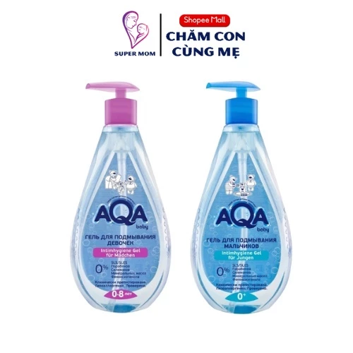 Dung dịch vệ sinh AQA BABY cho bé từ 0 đến 8 tuổi 250ml của Nga