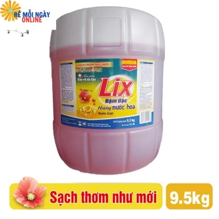 Nước giặt Lix 9,5Kg/Can Hương nước hoa đậm đặc siêu sạch