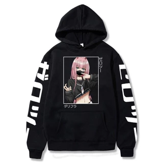 Zero two darling in the franxx áo hoodie quá khổ anime hoodie thời trang dạo phố cosplay áO