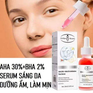 Serum AHA 30% + BHA 2% Tẩy Da Chết, Thu Nhỏ Lỗ Chân Lông Giảm Mụn Và Kiềm Dầu Giúp Da Trăng Sáng Hồng Tự Nhiên Aichun Be