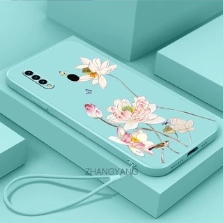 ốp lưng oppo a31 2020 Ốp Điện Thoại tpu Viền Thẳng Chống Rơi Thời Trang Và Xinh Xắn Kèm Dây Đeo Cho oppo a31 2020