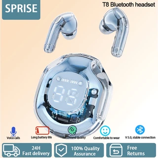 SPRISE T8 Tai nghe Bluetooth không dây trong suốt có dây buộc