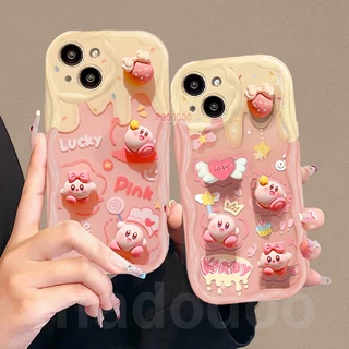 ốp lưng Kirby 3D Doll Cartoon Xiaomi Mi 14 13T 13 12 12X 12S 11 Lite POCO M3 X3 NFC Pro Redmi Note 10 10S 9 9S 8 8A 7 Cute Wavy Cream Edge Fine Hole Airbag Shockproof Soft Phone Case Cover NY 52