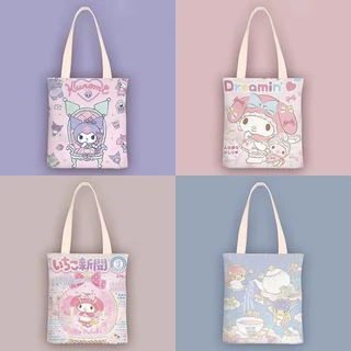 Túi Xách Đeo Vai canvas In Hoạt Hình sanrio Đơn Giản Dành Cho Nữ a910] xilan kt