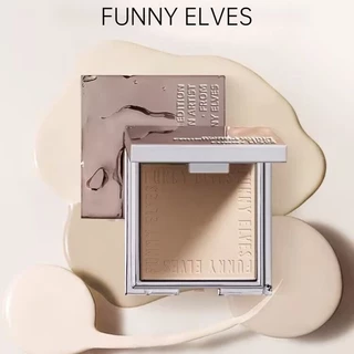 Funnyelves Phấn kiềm dầu và cố định lớp trang điểm, kem che khuyết điểm lâu trôi giúp che giấu lỗ chân lông