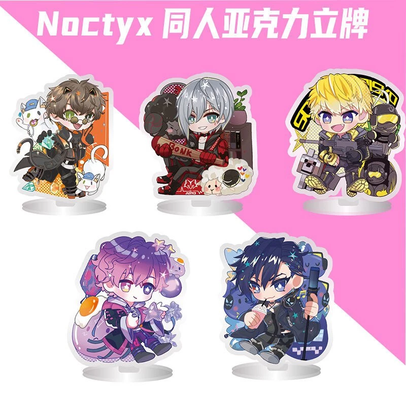 Mô hình Standee Nijisanji En Noctyx Acrylic Stand Sonny Uki Alban Fulgur Yugo Anime Kawaii decor góc học tập để bàn