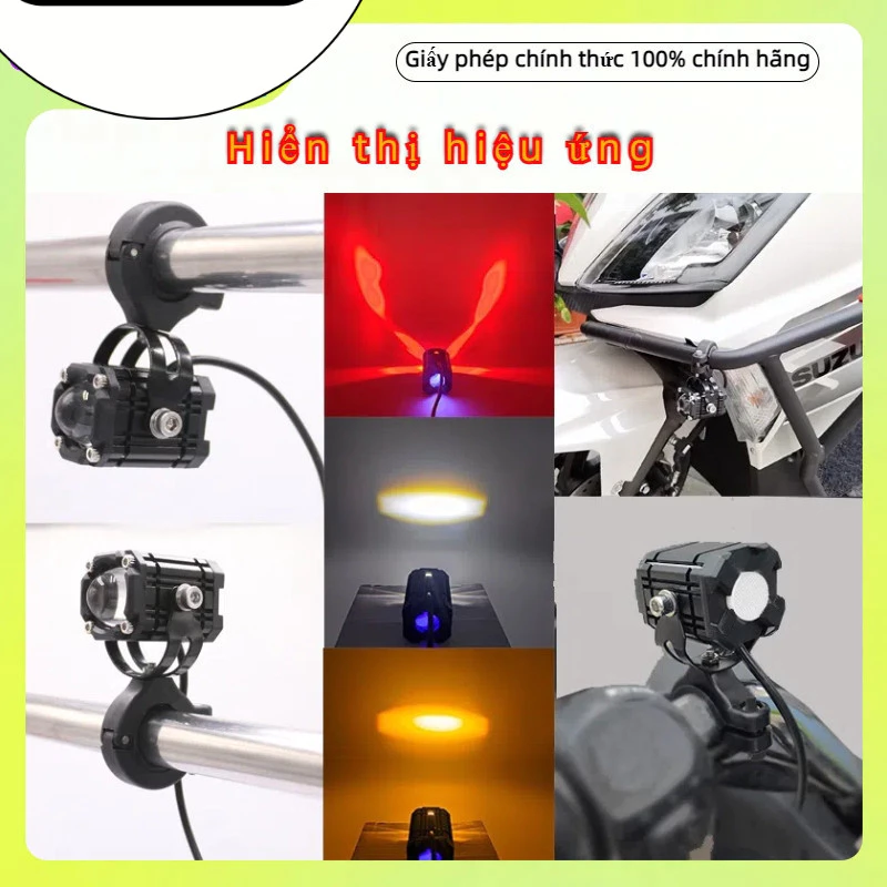 🔥Đèn Trợ Sáng Bi Cầu Mini W2 4 Chế Độ Tích Hợp Auto Passing phiên bản mới nhất 2024 Chống Nước BH