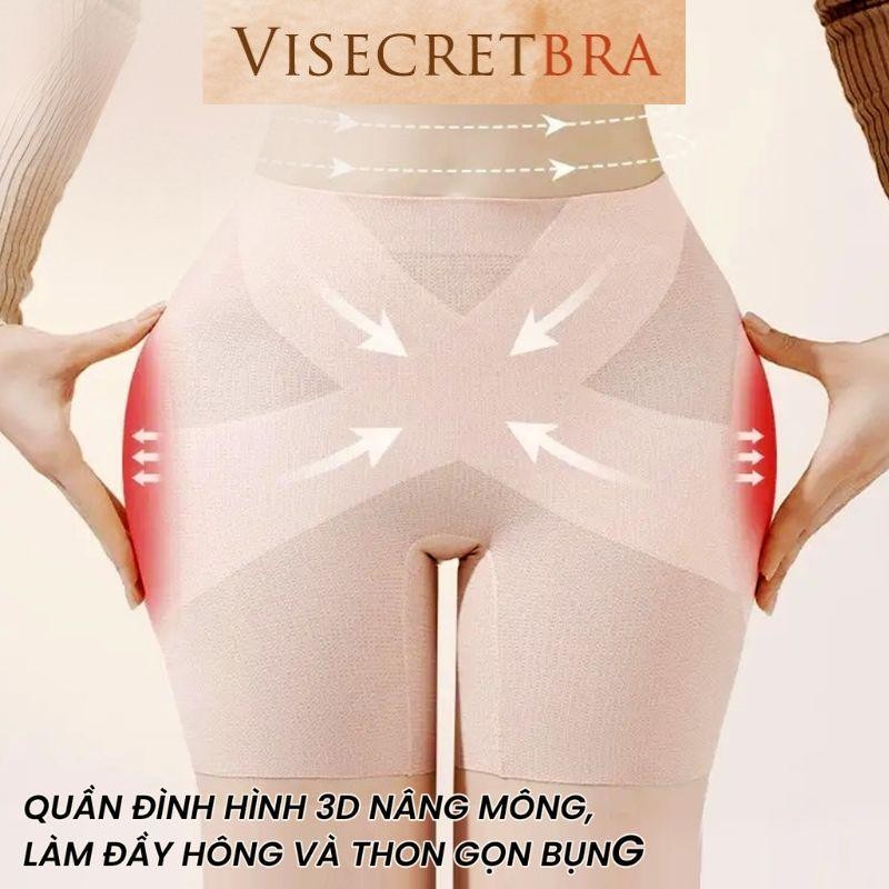 DEAL SAM - VN250550 -- VISECRETBRA Quần Trong Độn Hông Nâng Mông Cạp Vừa Chất Su Đúc Mặc Đồ Ôm Body Thoáng Khí Định Hình