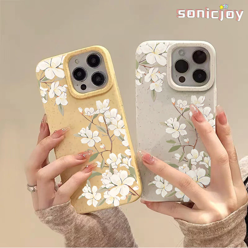 Ốp lưng Hoa Mộc Lan Thích Hợp Cho IPhone 11 12 13 14 15 16 Pro Max X XR XS Max 7Plus 8Plus Ốp Lưng Thân Thiện Với Môi Trường Thời Trang-SY