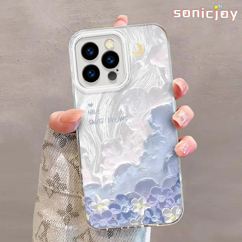 ốp lưng iphone Hoa Sơn Dầu Tím Thích Hợp Cho IPhone 11 12 13 14 15 16 Pro Max X XR XS Max 7Plus 8Plus IMD Feather Sa Ốp Lưng Thời Trang-SY